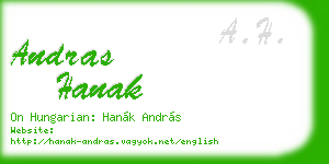 andras hanak business card